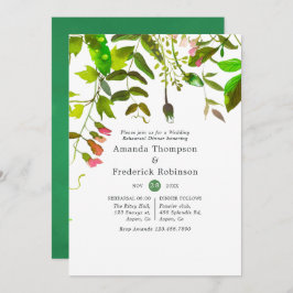 Waterverf-lentevloeistofrepetitie Dinner Kaart