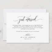 Waterverf  lentevloeren gewoon getrouwd aankondiging (Achterkant)