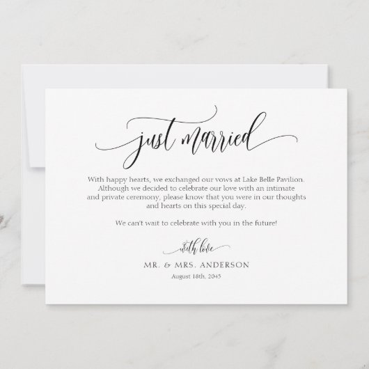 Waterverf  lentevloeren gewoon getrouwd aankondiging (Achterkant)