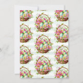 Waterverf lentevloeren paasmandje Brunch Kaart (Achterkant)