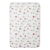 Waterverf Lentewildebloempatroon Badmat (Voorkant Verticaal)