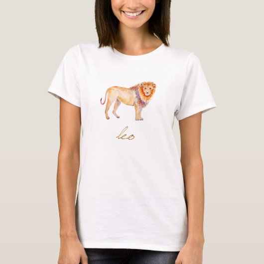 Waterverf Leo Lion T-shirt (Voorkant)