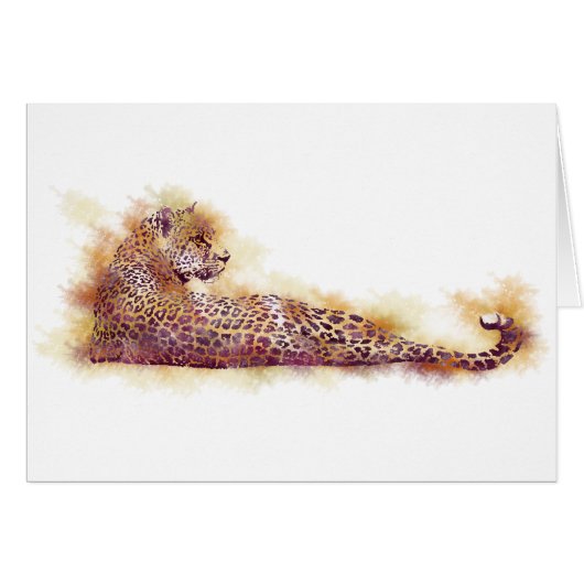 Waterverf Leopard (Voorkant Horizontaal)