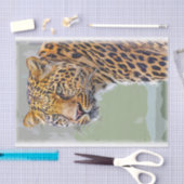 Waterverf Leopard Cat Wildlife Tissuepapier (Craft)