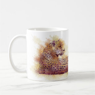 Waterverf Leopard Koffiemok