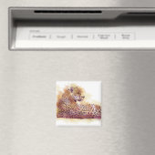 Waterverf Leopard Magneet (Insitu (Vaatwasser))