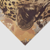 Waterverf leopard tissuepapier (Detail)