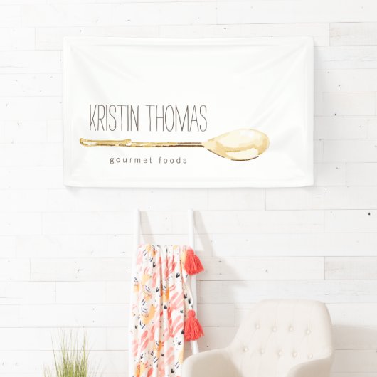 Waterverf Lepel Catering, Chef Banner (Insitu)