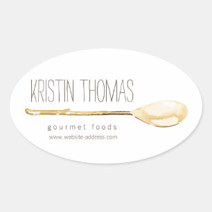 Waterverf Lepel Catering, Chef I Stickers