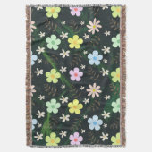 Waterverf Lepeltjes in het Groene Woud Deken (Voorkant Verticaal)