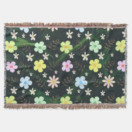 Waterverf Lepeltjes in het Groene Woud Deken