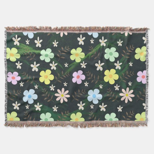 Waterverf Lepeltjes in het Groene Woud Deken (Voorkant)