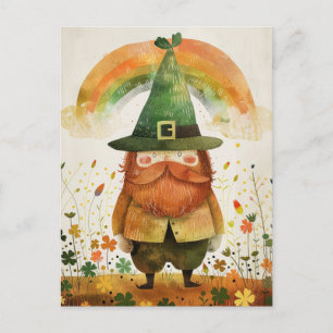 Waterverf Leprechaun Whimsical St. Patrick's Day Briefkaart