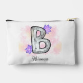 Waterverf letter B met paarse bloemen Etui (Achterkant)