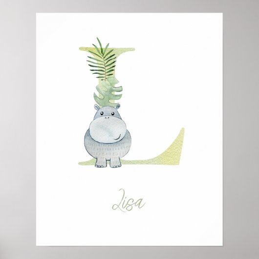 Waterverf letter L Poster (Voorkant)