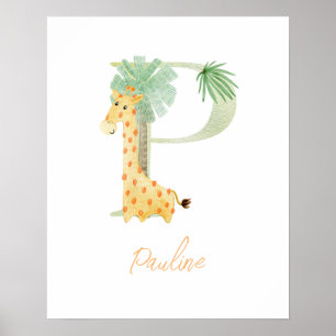 Waterverf letter P Poster