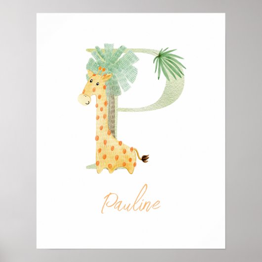 Waterverf letter P Poster (Voorkant)