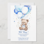 Waterverf Leuk Beer Baby shower Uitnodiging (Voorkant)