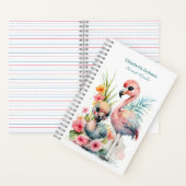 Waterverf Leuk Flamingo's Spiraalvormig Notitieboe Notitieboek (Binnen)