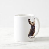 Waterverf Leuk Lachen Donkey Burro Custom Koffiemok (Voorkant rechts)
