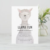 Waterverf leuke alpaca. Llama leuk verjaardagsfees Kaart (Staand voorkant)
