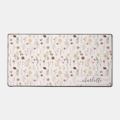 Waterverf Leuke Bloem Wilde Bloemen Patroon Bureaumat (Voorkant)