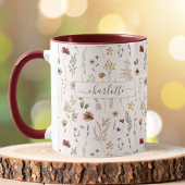 Waterverf Leuke Bloem Wilde Bloemen Patroon Mok