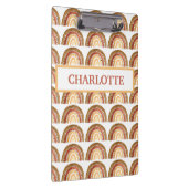 Waterverf Leuke Boho Pastel Kinder Meisje Rainbow Klembord (Rechts)