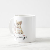 Waterverf leuke Chihuahua Wees sterk kalligrafie Koffiemok (Voorkant links)