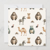 Waterverf Leuke Dieren Wildlife Baby shower Kaart (Achterkant)