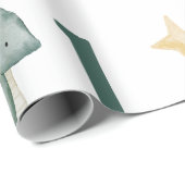 waterverf leuke draak verjaardag cadeaupapier (Rol Hoek)