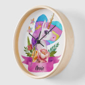 Waterverf Leuke Eenhoorn Hart Aangepaste Naam (Hoek)