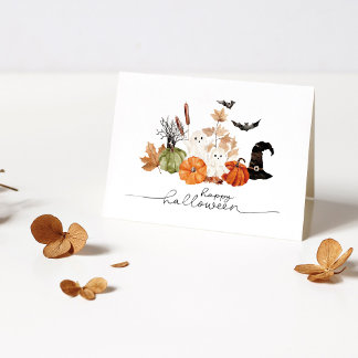 Waterverf leuke Halloween Kaart