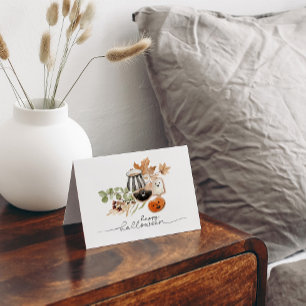 Waterverf leuke Halloween Kaart