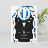 Waterverf Leuke Hete Luchtballon Verjaardag Kaart (Staand voorkant)