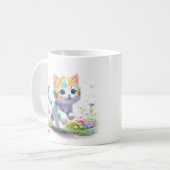 Waterverf Leuke kat Koffiemok (Voorkant links)