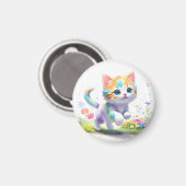 Waterverf Leuke kat Magneet (Voorkant / Achterkant)