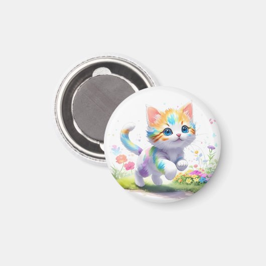 Waterverf Leuke kat Magneet (Voorkant / Achterkant)