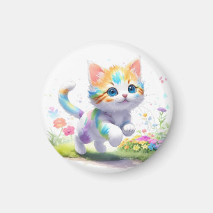 Waterverf Leuke kat Magneet