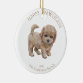 waterverf leuke puppy pawliday keramisch ornament (Rechts)