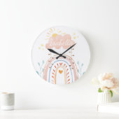 Waterverf Leuke Regenboog Kinder Baby kwekerij Grote Klok (Huis)