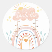 Waterverf Leuke regenboog Kinder label (Voorkant)