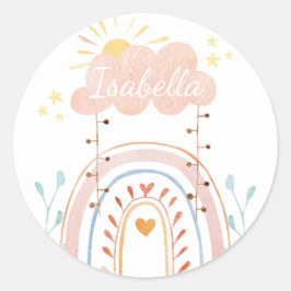 Waterverf Leuke regenboog Kinder label