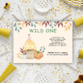 Waterverf leuke vlieg agaric eerste verjaardagsfee bedankkaart