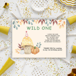 Waterverf leuke vliegenzwam eerste verjaardagsfees bedankkaart