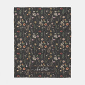 Waterverf Leuke Wilde Bloem Bloempatroon  Fleece Deken (Voorkant)
