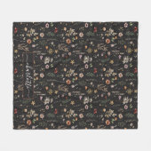 Waterverf Leuke Wilde Bloem Bloempatroon  Fleece Deken (Voorkant (Horizontaal))