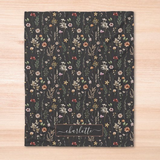 Waterverf Leuke Wilde Bloem Bloempatroon  Fleece Deken
