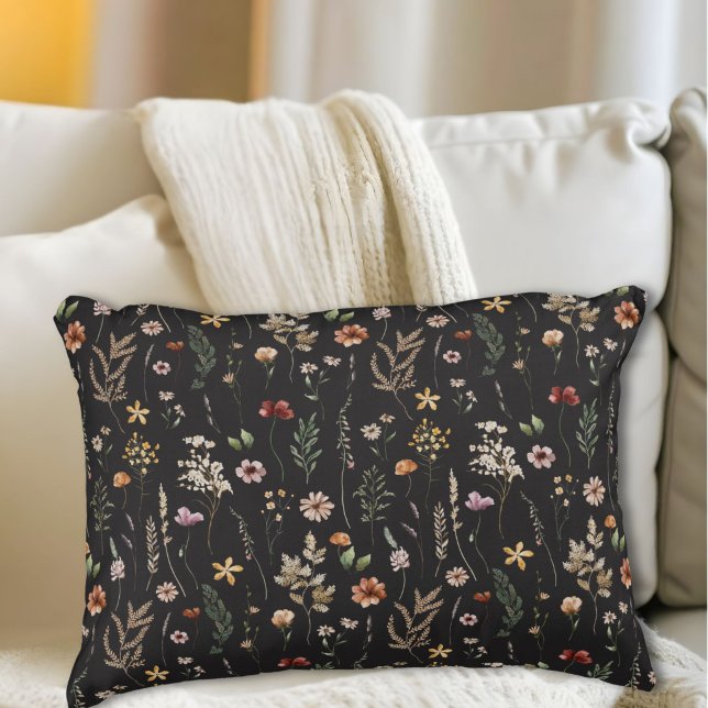 Waterverf Leuke Wilde Bloemen Bloemmotief  Accent Kussen (Creator heeft geüpload)
