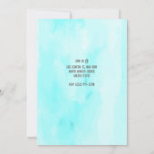 Waterverf Leukste verjaardagshaai verjaardagsfeest Kaart (Achterkant)